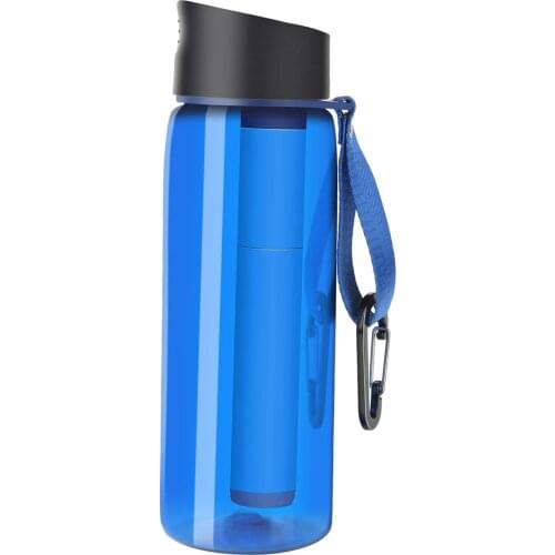Water Filter Bottle Emergency Water Purifier 4Stage Integrated Filter Straw