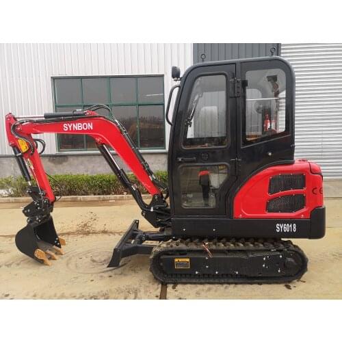 SYNBON Farm Construction Machine Bucket Excavator 1.8Ton Digger Crawler