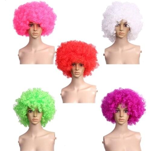 Curly Afro Clown Wig Funky 70s Disco FANCY DRESS Halloween Party Costume Unisex