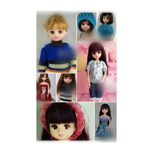 Licca doll clothes Blyth Doll Clothes Outfit Short Dress Daily Casual Wear For 1/6 Blythe Accessories Girl`s Toy Gifts