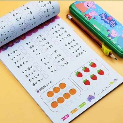Hot Thicken Children Addition and Subtraction Learning Math Preschool Math Exercise Book Handwriting Practice Books Age 3-6 Gift
