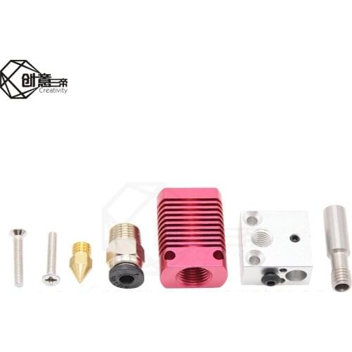 MK8 Extruder Hot End kit for 3d Printer 1.75mm 0.4mm Nozzle printer aluminum heating block 3d printer accessories
