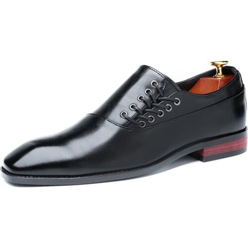 Men Shoes 2020 Business Office Lace-Up Dress Shoes Men Brand Fashion Leather Wedding Footwear Men High Quality Formal Shoes