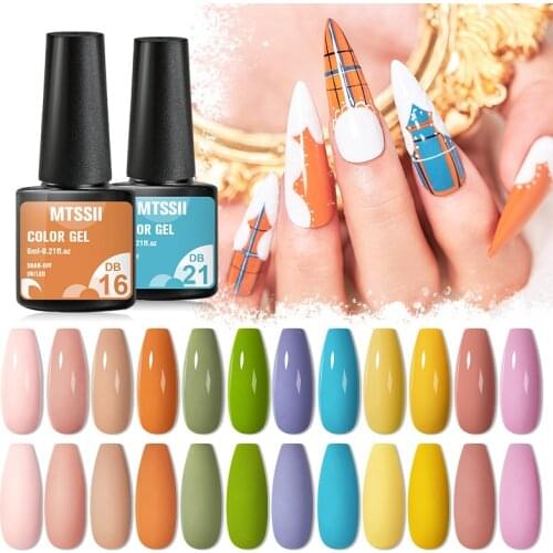 Nail Art Gel Varnish Color Glitter Nail Gel Polish Set Kits Semi Permanant Nails Art Manicure Soak Off UV LED Gel Nail Polish