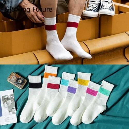 Glowing Future 5 Pairs/lot Harajuku Fashion Autumn Men Socks Street Shot Skateboard Socks Breathable Soft White Unisex Socks