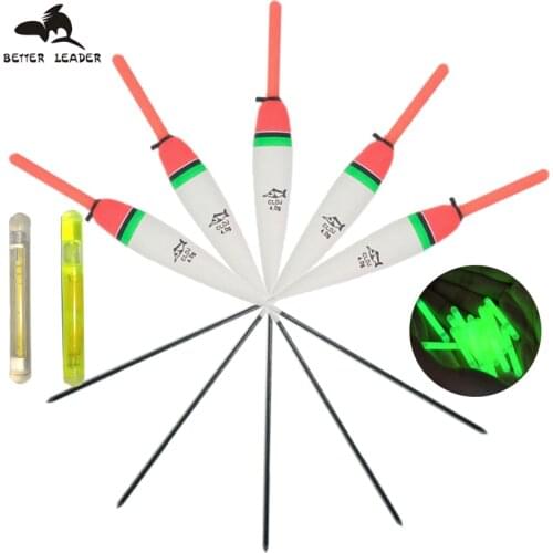 ORJD 4g Fishing EVA Stopper Fishing Floats Set Buoy Bobber Types Foam Floating Floats Glowing Fishing Float Light Floater