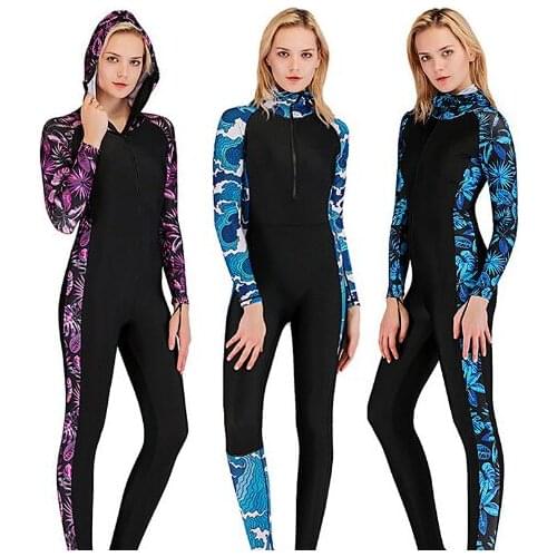 Sbart couple swimsuit womens wet suits long sleeve uv women wetsuit triathlon spearfishing diving suit one piece swimsuit