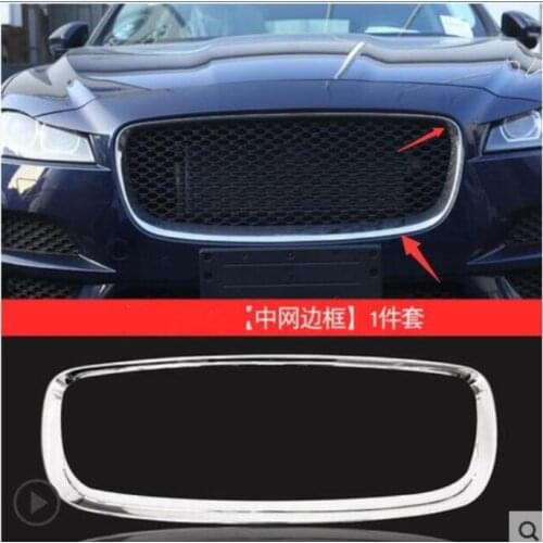 For Jaguar F-Pace F Pace X761 2016 2017 Car-styling ABS Front Grill Cover Trim Replacement Parts Grille frame