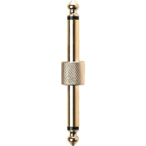 1/4\" 6.35mm MONO Jack Male To Male Coupler Plug Adapter For Guitar Effects Pedal B36F