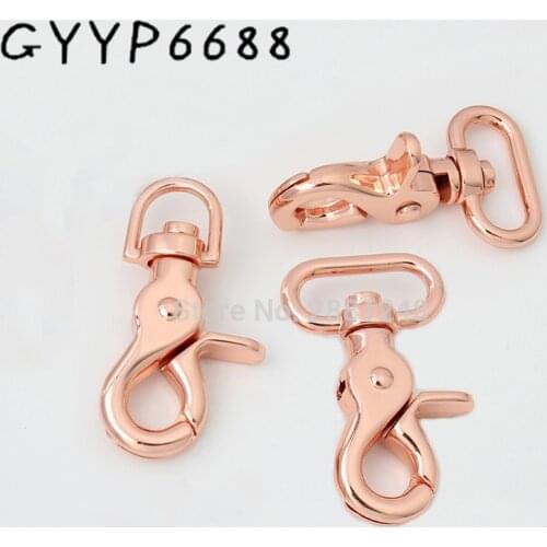Rose gold 13 20mm 25mm trigger snap hook brush antique brass metal trigger snap hook swivel clasp hooks hardware handbags purses