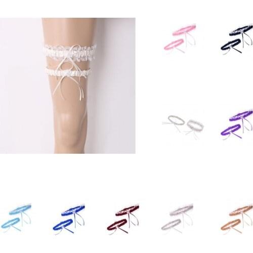 Rustic Bridal Wedding Garter Set Hen Party Lace Garter Leg Harness Bridal Lace Leg Ring Loop Suspender Thigh Harness