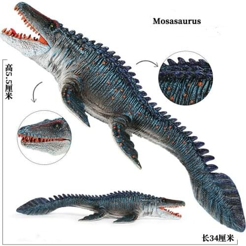 IN STOCK! 34cm Mosasaurus Dinosaur Figure Jurassic PVC Realistic Animal Model Collection Gift for Kids Adults