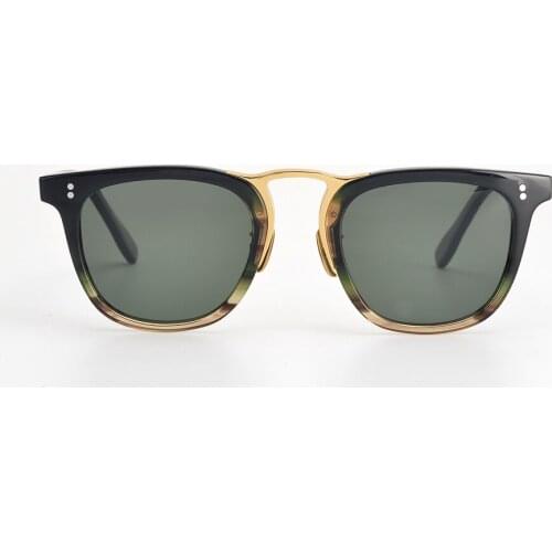 Vintage Middle Range Square Titanium+Acetate Sunglasses Fashion Style Polarized Lens Original Quality Box Women Man Eyeglasses