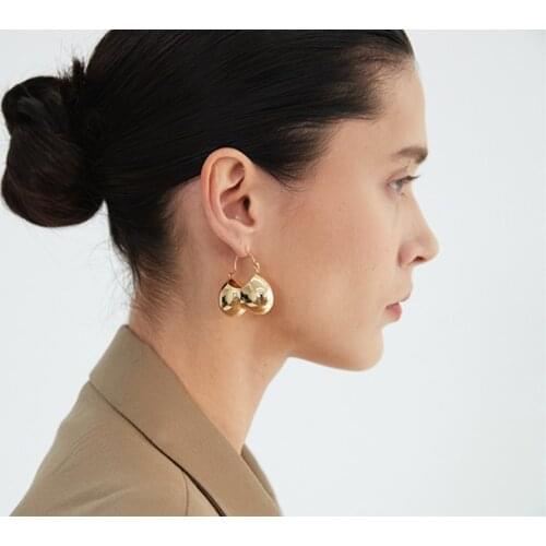 Brass With 18k Gold Creative Body Drop Earrings Women Jewelry Party T Show Gown Runway Rare Korean Japan Trendy INS