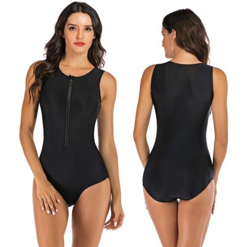 Womens Beach One Piece Sleeveless Push Up Swimsuit surf suit Bathing Suit Swimwear Solid Swimwear Bathwear