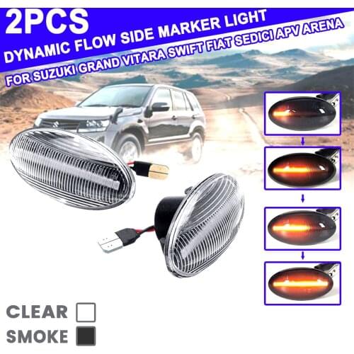 1 Pair Dynamic LED Side Marker Light For Suzuki Swift Alto SX4 Jimmy Vitar Flowing Indicator Repeater 12v Turn Signal Lamp