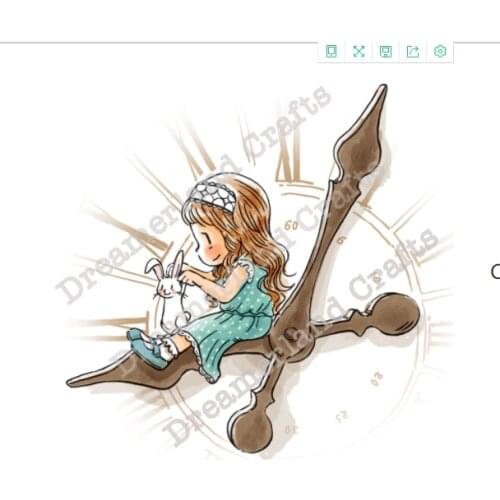 10x10 Girl and bunny New Transparent Clear Rubber Stamp Sheet Cling Scrapbooking Photo Album PaperCard DIY Craft