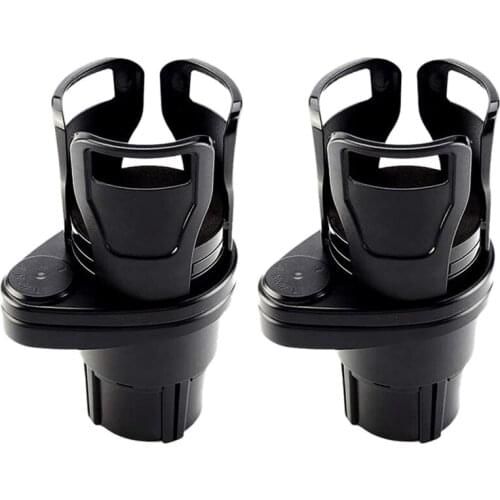 2PCS Car Cup Holder Expander Adapter 2 in 1 Vehicle-Mounted Cup Drink Holder 360 Degrees Rotating