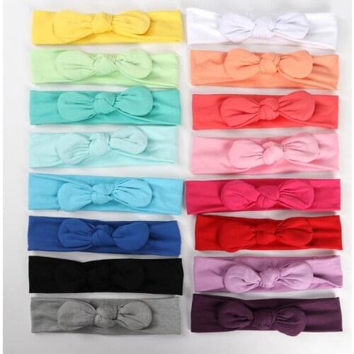 Top Quality Cotton Baby Headband Bowknot Cotton headband Cotton Headwarp For Baby Girls Kids hair accessories For Baby Girls