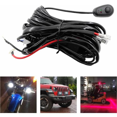 250W 12V 40A Relay Harness Kit Wire On-Off Switch Remote Controller Wiring For Car LED Bars Driving Fog Lights HID Work Lamps