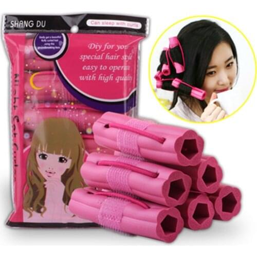 6pcs/pack Sponge Hair Rollers Hair Curling Home Salon DIY Hair Styling Tools Hairdressing Hair Curlers