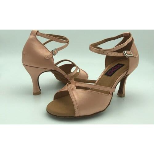7.5cm heel Latin Dance Shoes For women Salsa shoes pratice shoes comfortable latin shoes 6233FL2 low heel high heel available