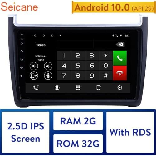 Seicane Car GPS HD Android 10.0 IPS Navi Auto Radio for 2012-2015 VW Volkswagen Polo support Carplay TPMS DVR Multimedia Player