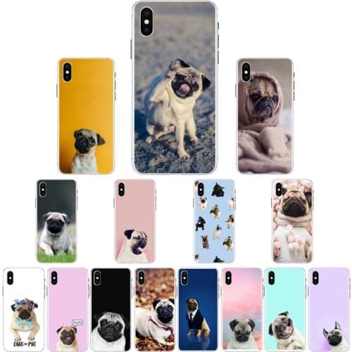 YNDFCNB funny Pug Dog Phone Case For iPhone X XS MAX 6 6s 7 7plus 8 8Plus 5 5S se 2020 XR 12 11 pro max case
