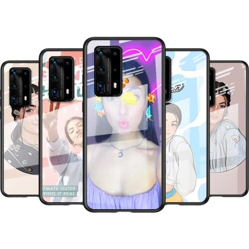 Tempered Glass Cover Charli Damelio For Huawei P40 P30 P20 P10 Pro Plus Lite 5G 2019 Shockproof Shell Phone Case