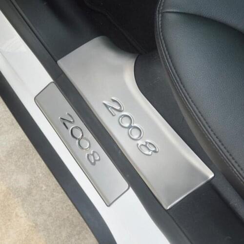 For 2014 -2017 Peugeot 2008 High-quality stainless steel Plate Door Sill Welcome Pedal Car Styling Accessories 4pcs/set