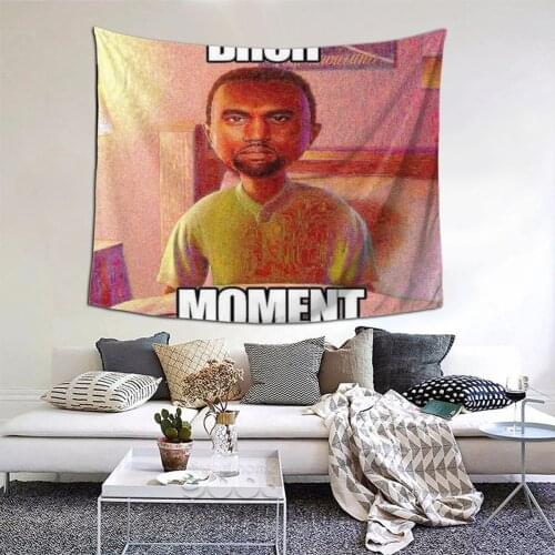 Bruh Moment 2 Tapestry Meme Tapestry Wall Bedspread aesthetic Home Decor For Bedroom Dorm