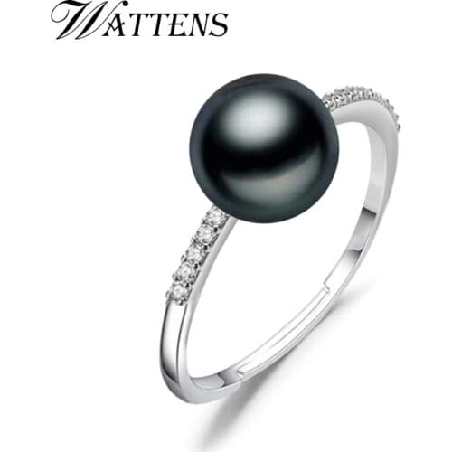 Natural Pearl ring Fashion Pearl Jewelry Freshwater Pearl 925 sterling silver ring charm ring for women with Wedding Party Gift