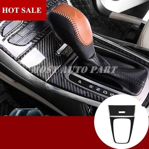 Carbon Fiber Console Gear Shift Box Trim Cover 2pcs For Ford Edge 2015-2017 Car Decoration Car Accesories Interior