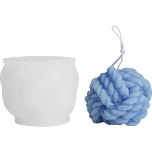 Creative DIY Handmade Yarn Ball Shape Scented Candle Silicone Mold Chocolate Cake Fudge Mold Personalized Handicraft Gift Mold