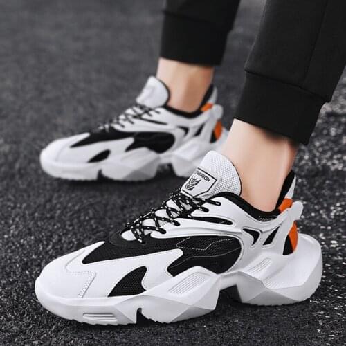 Daddy Shoes Microfiber Mesh Surface EVA Thick-Soled Outdoor Casual Sports Shoes Jogging Shoes Man Sneakers Breathable Zapatillas