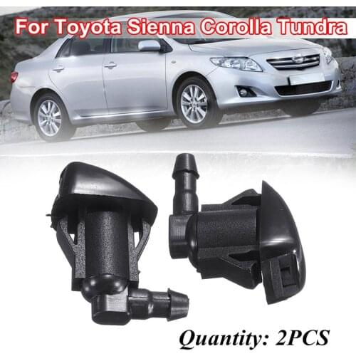 Front Windshield Washer Nozzles Replacement for Toyota Sienna 04-10 Corolla Solara Tundra Replaces OEM 85381-AE020 Spray Jet