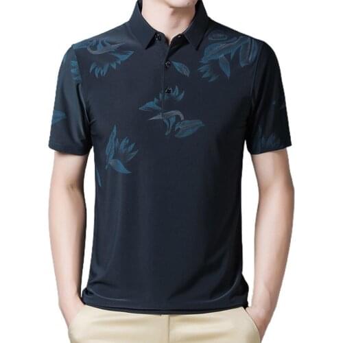 Mens Clothing shirt Floral Print Short Sleeve Polyester Men Turn Down Collar Shirt Top for Summer рубашка мужская ropa hombre