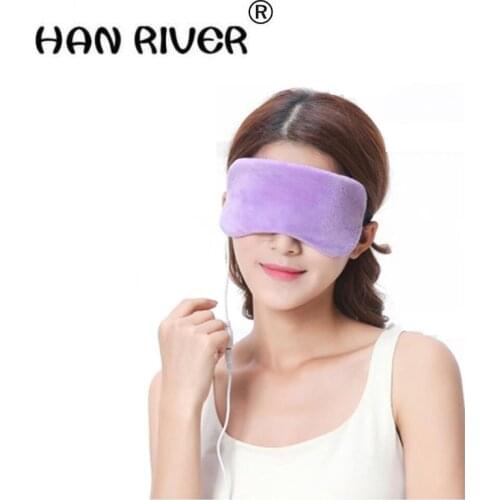 HANRIVER 2018 Pure silk steam eye mask alleviates eye fatigue. Usb hot compress reduces eye heat