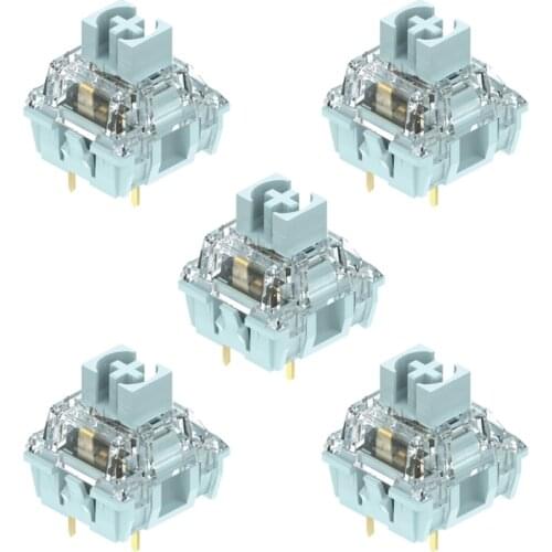 2021 New 5pcs/pack TTC Bluish White Switch Linear Switches For Customized Mechanical keyboard Switch MX Series 3 Pins