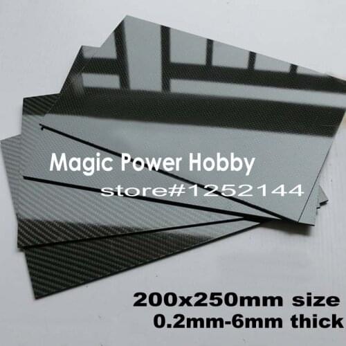 Better Quality 100% 3k Carbon Fiber Sheet Plate board 200mmx250mm 0.2mm~6mm Thickness Different Weave