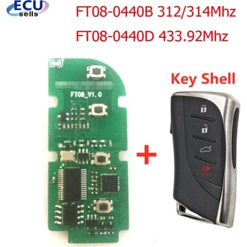 Lonsdor FT08-0440B/0440D PCB Board 312/314MHZ /433.92MHZ 8A chip Smart Remote Car Key for/Lexus ES300h ES350 ES200 LS350