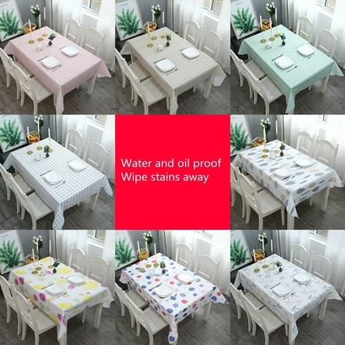 Country Style Table Cloth PVC Tablecloth Washable Waterproof Oil-proof Rectangular Table Cover Restaurant Coffee Table Mat