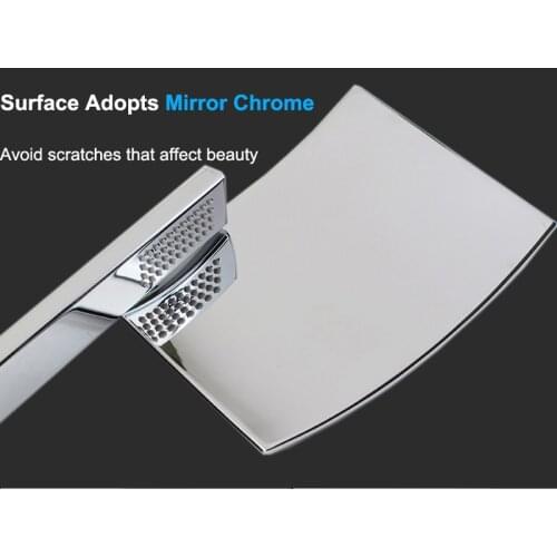 Vidric Ceiling Mount Concealed Shower Set Square Chrome Rainfall Shower Head Faucet HandHeld Shower Sprayer Mixer Tap Waterfall