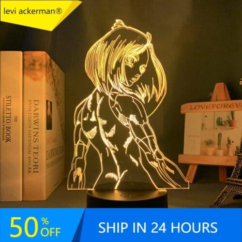 Led Light Alita Battle Angel Figure for Bedroom Decorative Night Light Birthday Gift Kids Room 3d Table Lamp Manga Gunnm