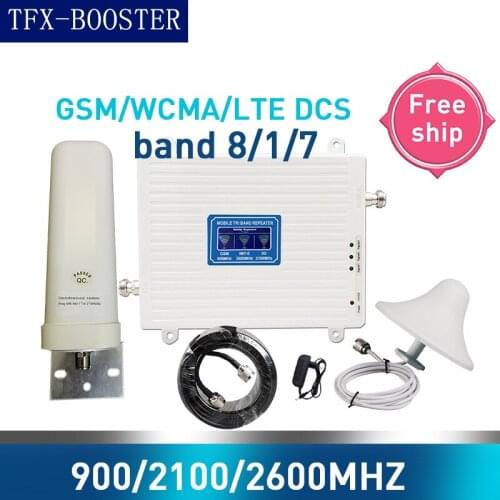 TFX-BOOSTER Russia Cellular Amplifier 900/2100/2600 GSM Repeate 2G 3G 4G Tri-Band CellPhone Booster 70dB GSM UMTS LTE Mobile