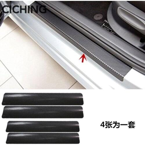 4pcs Car styling Car Door Sill Sticker Protection Film Anti for Toyota corolla rav4 camry prius hilux avensis accessories HOT