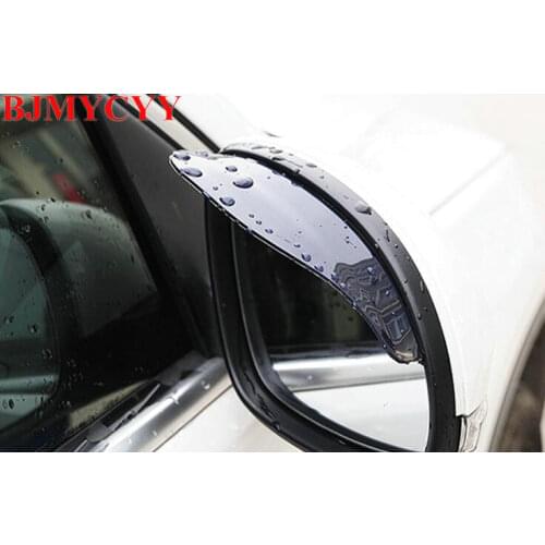 BJMYCYY Auto rearview mirror rain eyebrow decoration For BMW E46 E39 E60 E90 E36 F30 F10 F20 X5 E53 E30 E34 E92 M3 4 M R56 53