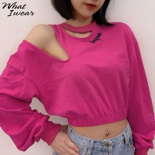 Hollow out hoodies Women sweatshirt Korean Style crewneck Long Sleeve Casual Harajuku Oversized Hoodies kpop Hoodies for Women