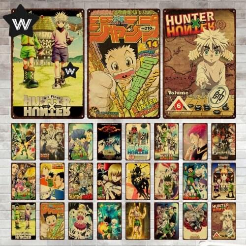 Tin Sign Cartoon Wall Art Metal Sign Tin Wall Sticker Vintage Wall Art Metal Plaque Anime Series Metal Plate Sign for Home Decor