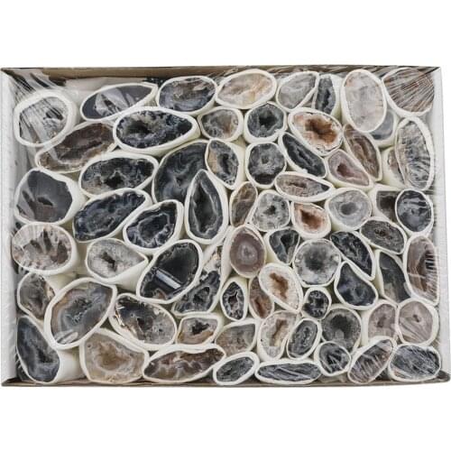 1 Box Natural Mini Agate Geode Crystals Rough Stones Gemstone Crafts Minerals Healing DIY Collection Jewelry for Home Decoration